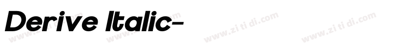 Derive Italic字体转换